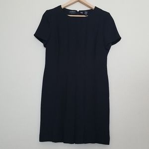 Liz Claiborne Black Pleated Zip up Dress